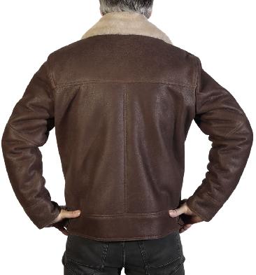 SL115812 - Premium Quality Full Shearling Cross Over Aviator Flying Jacket